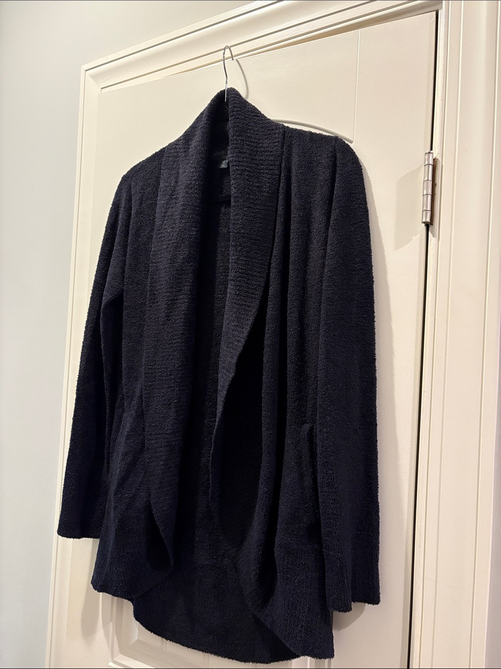 Barefoot Dreams Black Shawl-Collar Open-Front Women's Cardigan